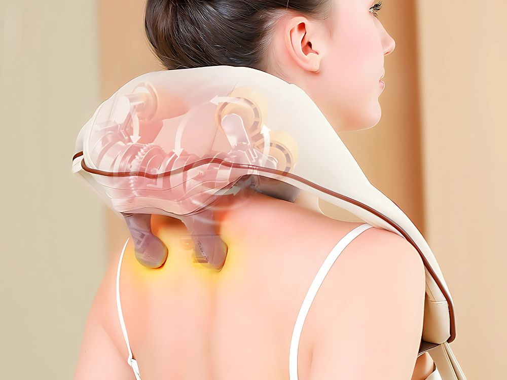 Bezdrôtový shiatsu masážny prístroj